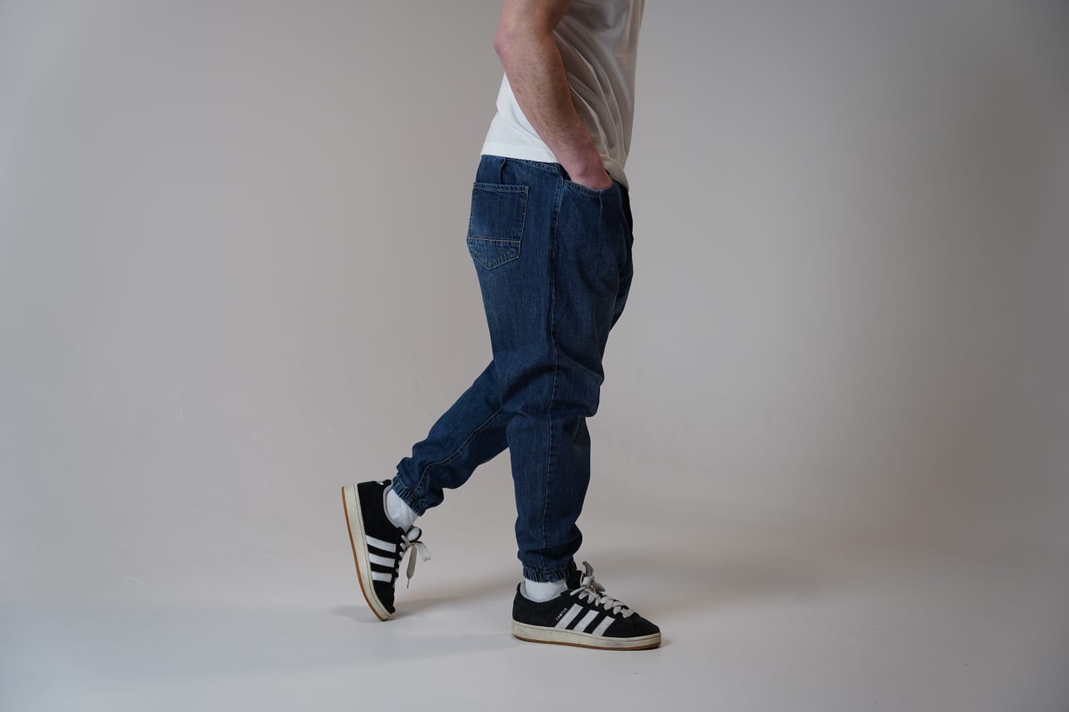 Sarouel Jeans  Homme RB Mastour – Bleu & Gris Délavé – Coupe Moderne