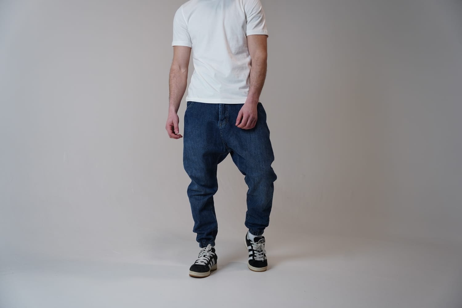 Sarouel Jeans  Homme RB Mastour – Bleu & Gris Délavé – Coupe Moderne