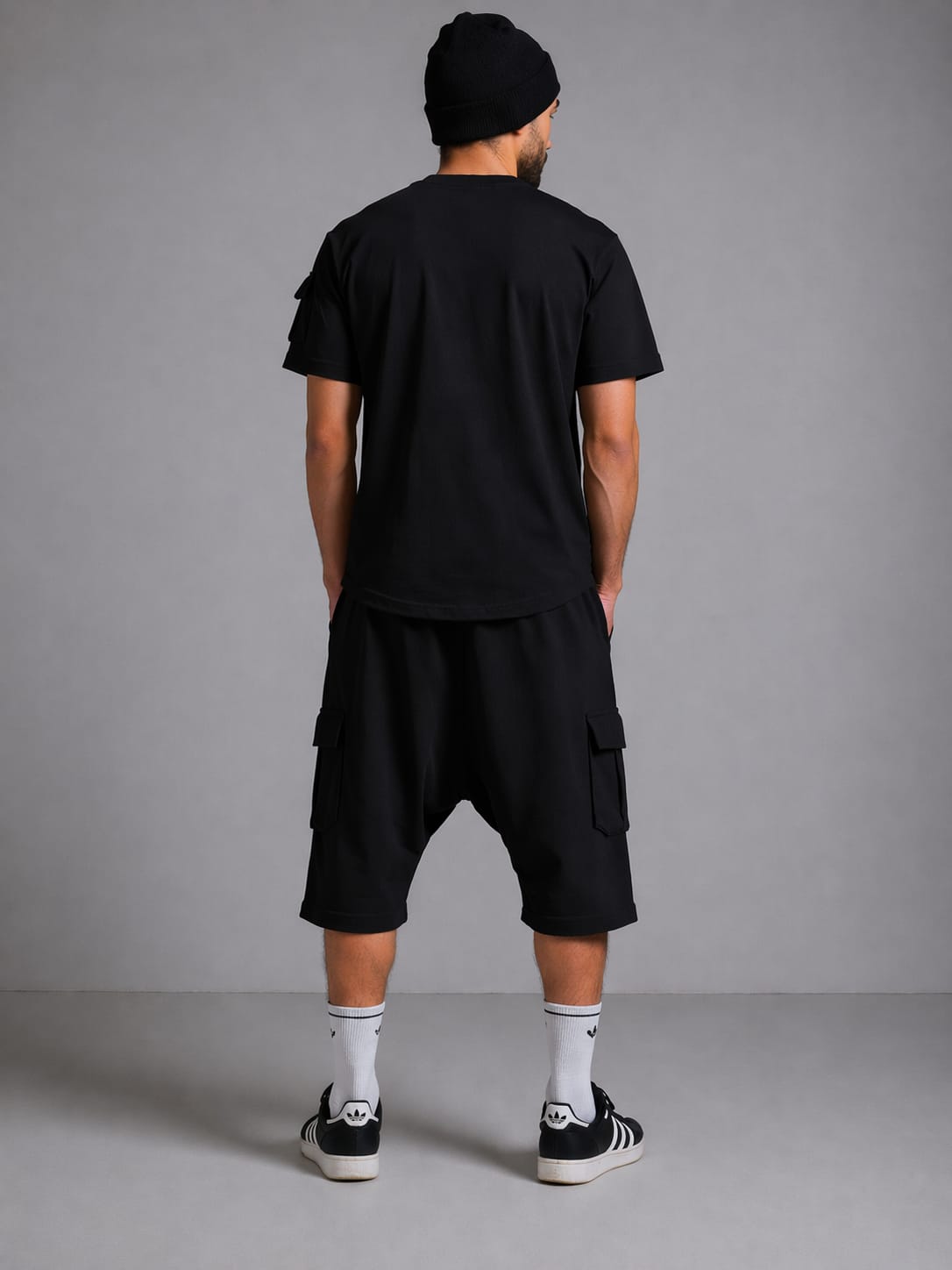 Ensemble Sarouel Homme RB Mastour – T-Shirt + Short Cargo – Tenue Été Confort & Streetwear