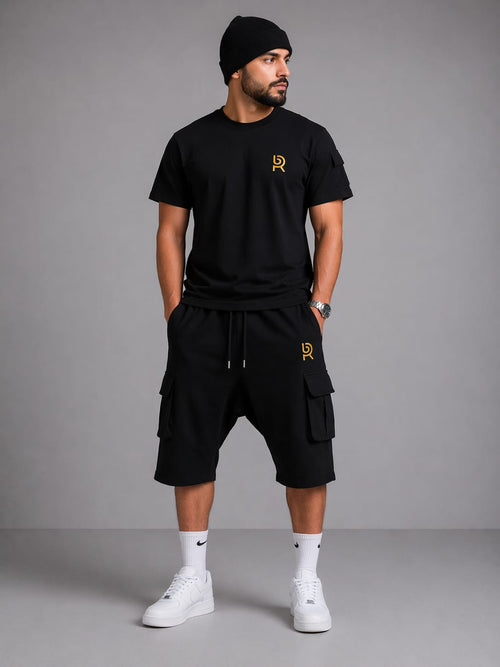 Ensemble Sarouel Homme RB Mastour – T-Shirt + Short Cargo – Tenue Été Confort & Streetwear