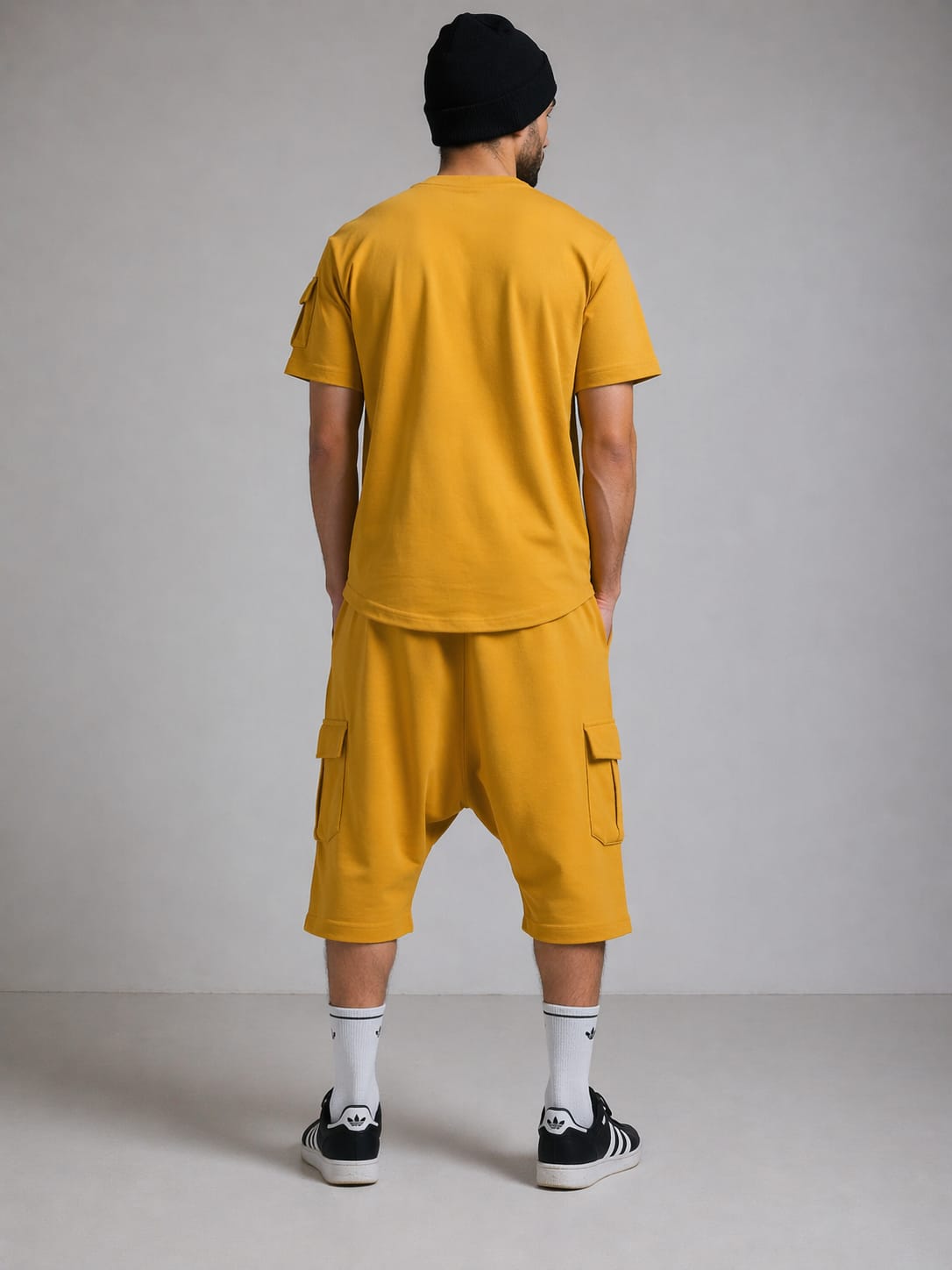 Ensemble Sarouel Homme RB Mastour – T-Shirt + Short Cargo – Tenue Été Confort & Streetwear