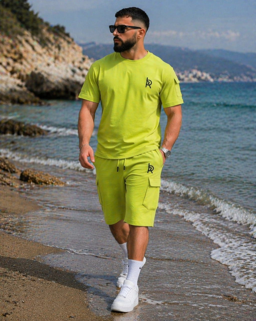 Ensemble Sarouel Homme RB Mastour – T-Shirt + Short Cargo – Tenue Été Confort & Streetwear